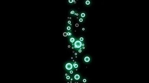 Turquoise bubbles splash down at a higher rate. 3d Render. Blue bubbles motion Illustrazione stock