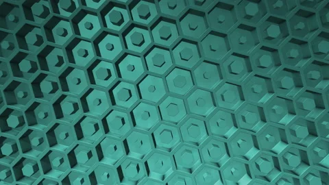 Turquoise business background. Boxes Abstract hexagon Background Random Motion,  Video stock 154551516