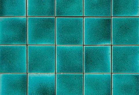 Turquoise ceramic tile Stock Photos
