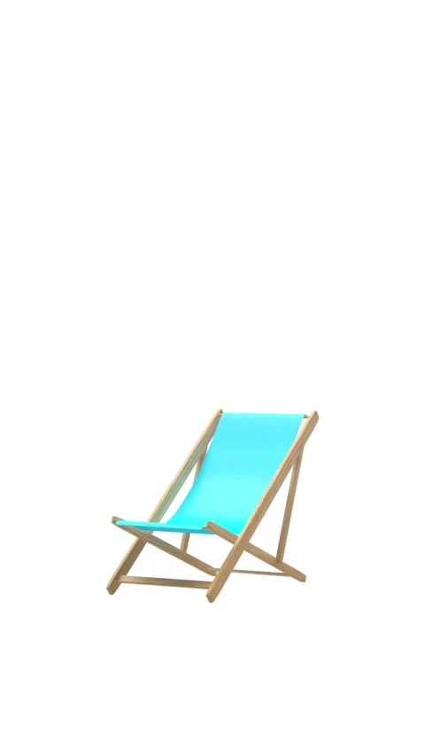 Turquoise chaise lounge rotating, 3D rendering. Stock Footage 335864845