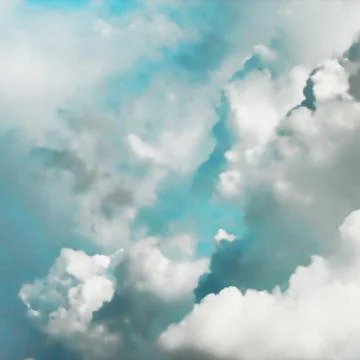 Turquoise clouds Stock Illustration