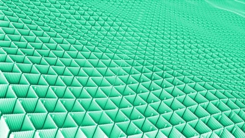 Turquoise color 3d cube forming wave pattern simple and classy background Stock Footage 296089297