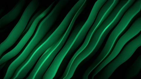 Turquoise color 3d wavy pattern stripe background, 3d wave dark background Stock Footage 233554317