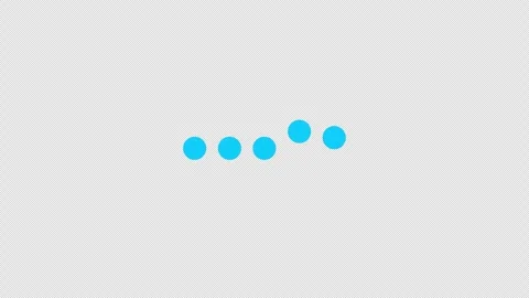 Turquoise color dots loading bar and text typing in progress animation Stockbeeldmateriaal 330163405
