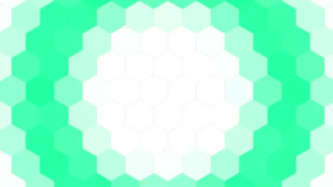 Turquoise color wave moving through hexagonal honeycomb structure background Stock Footage 243413676
