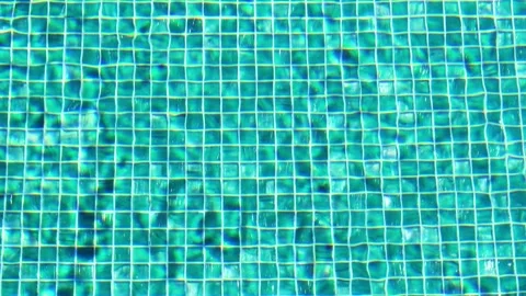 Turquoise colored bottom of swimming pool Stock Footage 286252402