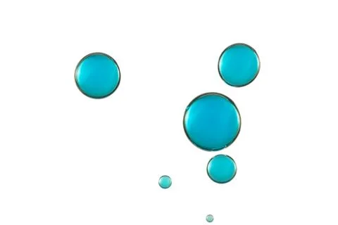 Turquoise colored bubbles Stock Photos