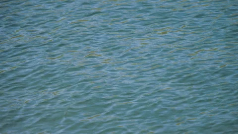 Turquoise Colored Lake Flowing With Wind Video stock 277756032