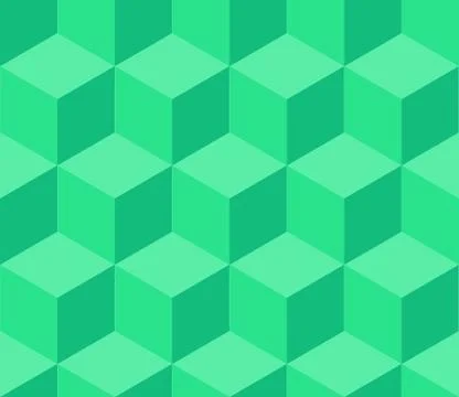 Turquoise cubic seamless pattern Stock Illustration