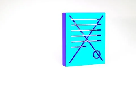 Turquoise Delete file document icon isolated on white background. Rejected do Stock Illustration