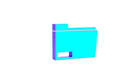 Turquoise Document folder icon isolated on white background. Accounting binde Stock-Illustration