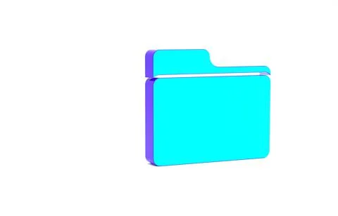Turquoise Document folder icon isolated on white background. Accounting binde Stock-Illustration