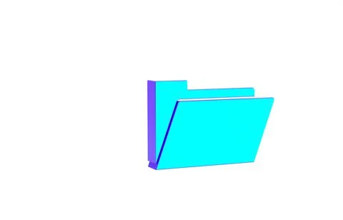 Turquoise Document folder icon isolated on white background. Accounting binde Stock-Illustration