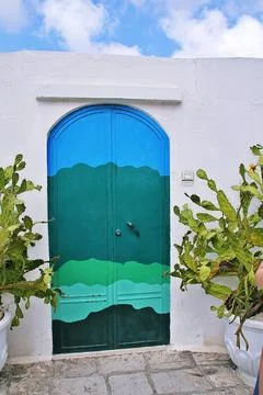 Turquoise door Fotos Stock