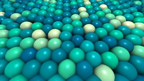 Turquoise dynamic ball simulation Stock Footage 92912455