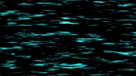 Turquoise Energy Strands Moving on Dark Seamless Loop 動画素材 344348070