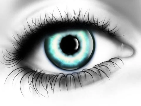 Turquoise eye Stock Illustration