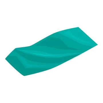 Turquoise fabric with folds is developing in the wind 스톡 일러스트