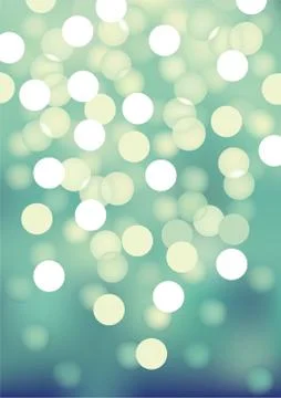 Turquoise festive lights, vector background. Stock Illustration