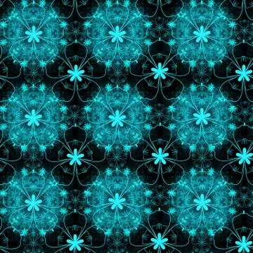 Turquoise floral pattern Stock Illustration