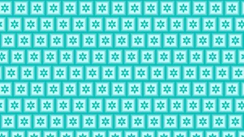 Turquoise flower Grid Stock Illustration