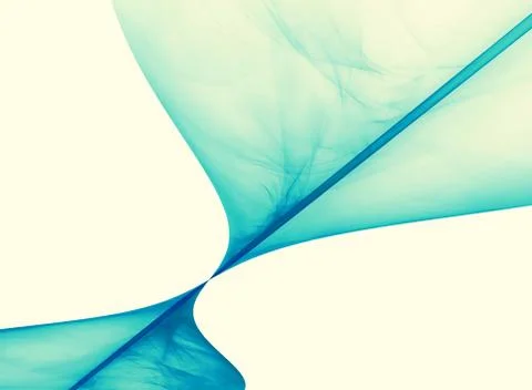 Turquoise fractal shape Stock Illustration