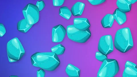 Turquoise Gemstones on Vibrant Purple Gradient Mesh Background Stock Footage 344931479