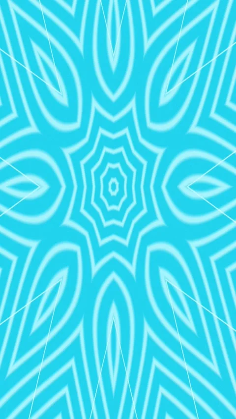 Turquoise Geometric Floral Line Pattern Abstract Background Stock Footage 342947521