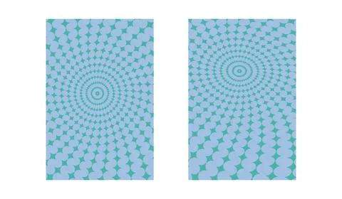 Turquoise geometric optical background collection. Stock Illustration