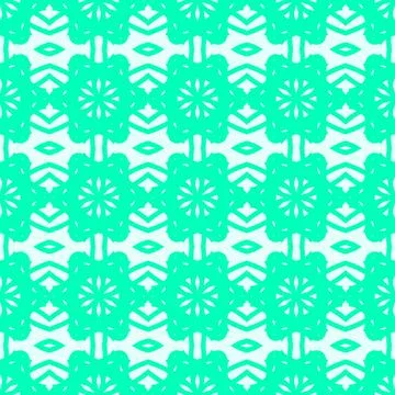Turquoise geometric seamless pattern background Stock Illustration