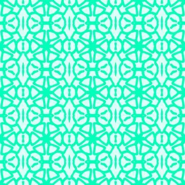 Turquoise geometric seamless pattern background Illustrazione stock