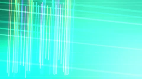 Turquoise gradient with glowing multicolor vertical light lines, Seamless Loop Stock Footage 341858461