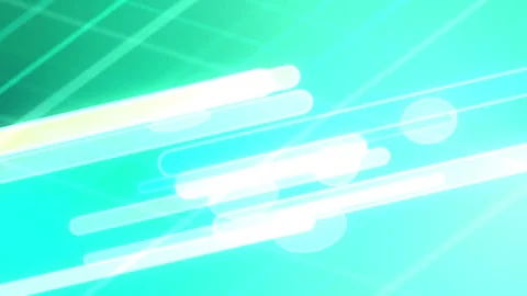 Turquoise gradient with glowing rounded lines and circles, Seamless Animation Stock Footage 341858384