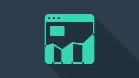 Turquoise Graph, schedule, chart, diagra... | Stock Video | Pond5