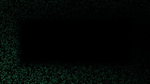 Turquoise hi-tech circular dots half tone futuristic dark loop able background Stock-Footage 306585750