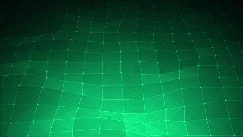 Turquoise hi-tech dots and lines plexus futuristic technology background Stock Footage 296055713