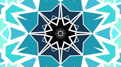 Turquoise kaleidoscop. Seamless loop. Stock Footage 49192133