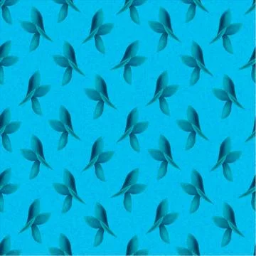 Turquoise Leaf Pattern Stock Illustration