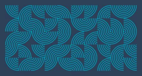 Turquoise Line Geometric Abstract Pattern Stock Illustration