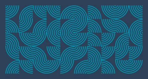 Turquoise Line Geometric Abstract Pattern Stock Illustration
