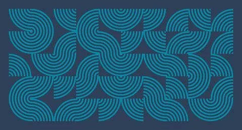 Turquoise Line Geometric Abstract Pattern Stock Illustration