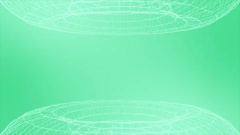 Turquoise low poly torus shapes empty podium professional background Video stock 302560621