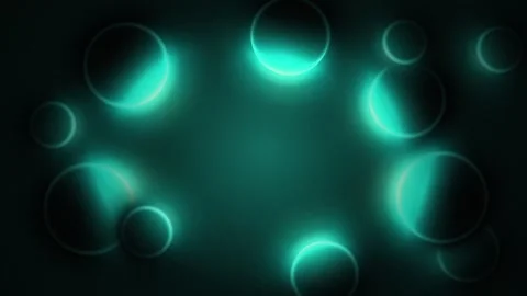 Turquoise luminous background with many spheres. background motion animation Stock Footage 278214424