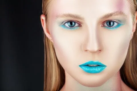 Turquoise makeup Stock Photos