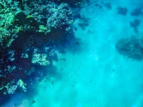 Turquoise marine abstract pattern with copy space 스톡 사진