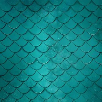 Turquoise Mermaid Scale Texture Stock Illustration