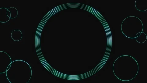 Turquoise metal round frame.circles, text space. background animation Stock Footage 277103628