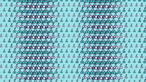 Turquoise Mint Wavy Stripe Halftone Loop Stock Footage 342585117