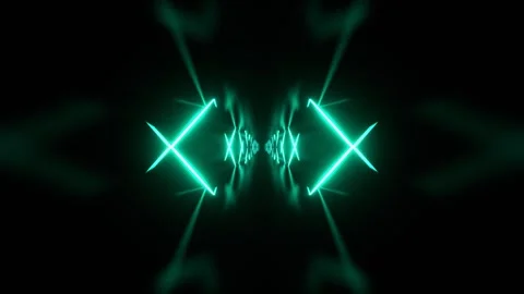 Turquoise Moving Neon Lines Abstract Geometric Pattern Background VJ Loop in Stock Footage 344102190
