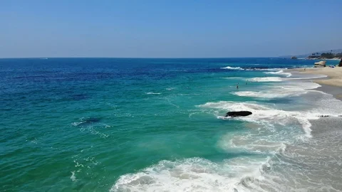 Turquoise Ocean Aerial Stock Footage 97718322